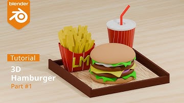How to make a 3D hamburger - Blender 3D tutorial / Part-1