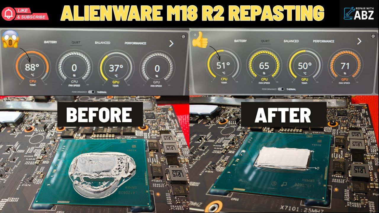 Alienware M18 R2 Thermal Paste Repaste – Huge Temperature Drop! - YouTube