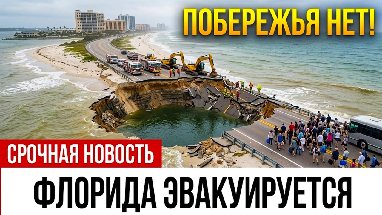 ШОК! ФЛОРИДА УХОДИТ ПОД ВОДУ: Срочная эвакуация, побережье уничтожено навсегда!