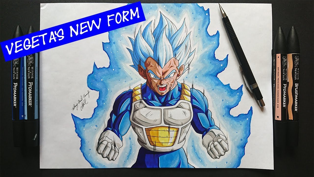 Drawing Vegeta Beyond Super Saiyan Blue Dragonball Super Art