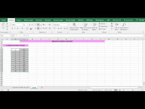 Vidéo: Comment Construire Une Régression Dans Excel
