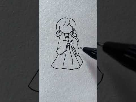 Video Hướng dẫn vẽ tranh cổ trang vô cùng đơn giản #shorts... - youtube