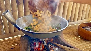 I made my adobong kangkong even more delicious by adding crispy fried tofu | Kusinela