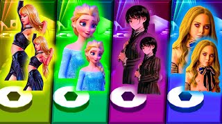 LISA vs BABY ELSA vs WEDNESDAY ANIME vs MEGAN  | Tiles Hop Game screenshot 2