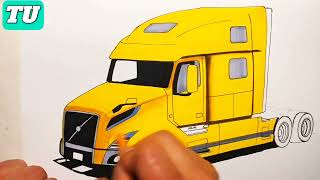 how to draw how to draw a truck @ShubhamTu