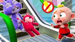 Safety Rules In The Escalator for Kids | Magic Escalator Song | Nursery Rhymes & Toddler Songs