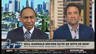 First Take Sam Darnold Is Elite Qb? - Stephen A. Debates Jeff Saturday On Super Bowl Lx