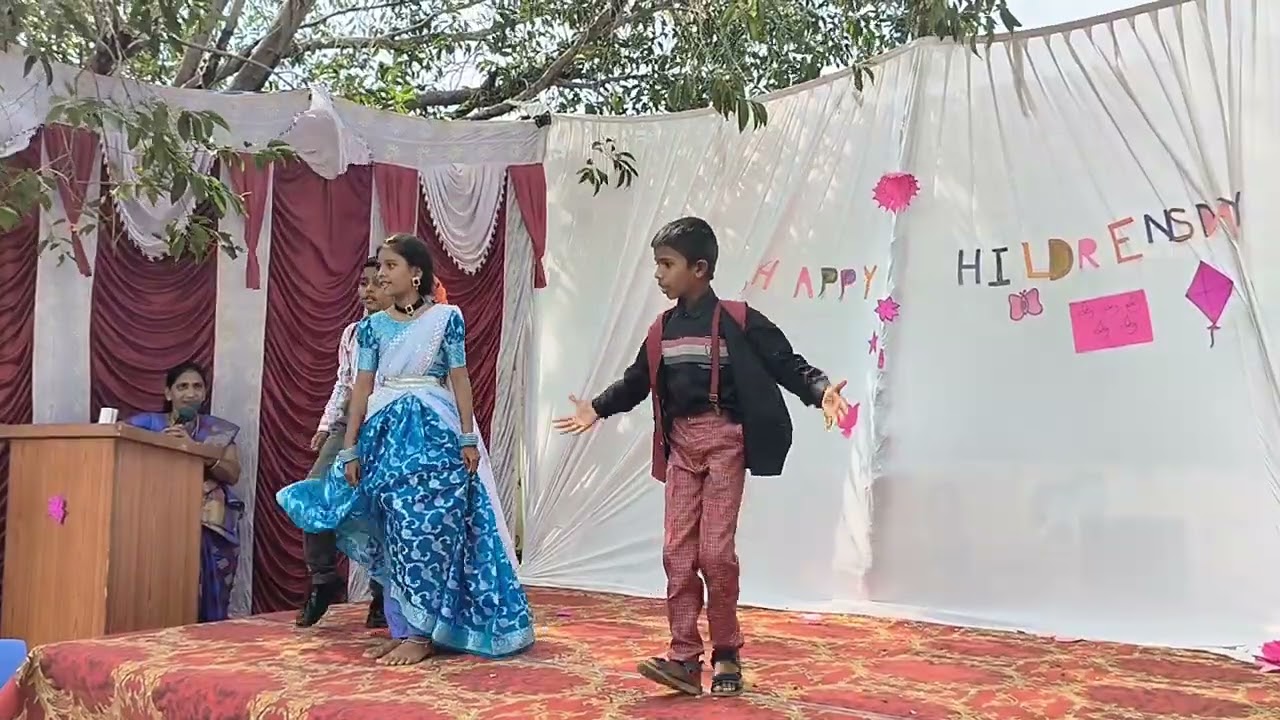 children's day special in our KTM school Bellari Rohit and Nithin Raj team naatu naatu song .