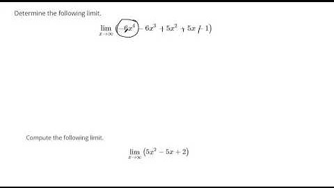 Evaluate limits of polynomial functions at infinity