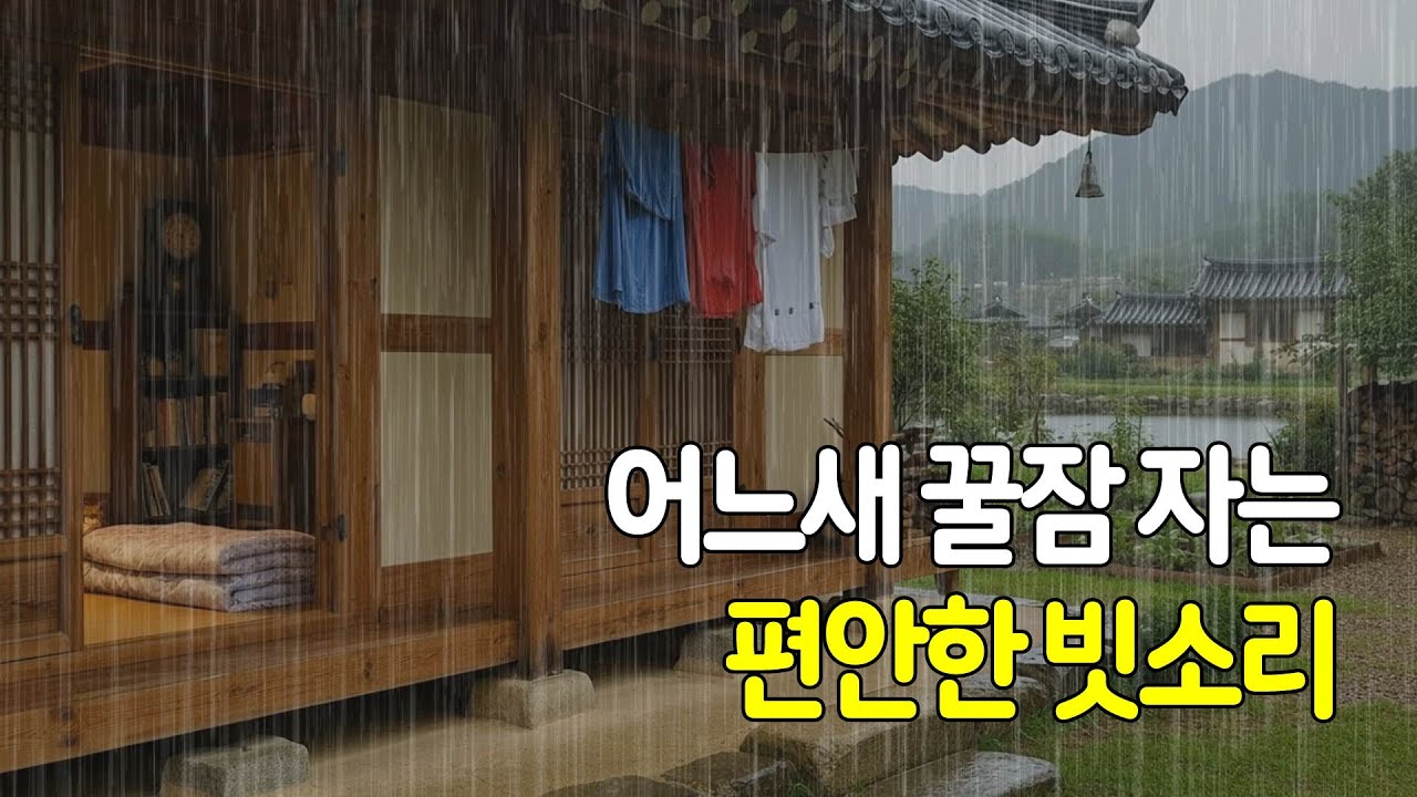 어느새 꿀잠 자는 편안한 빗소리 | 아련한 기억 속, 깊은 수면을 위한 백색소음 ASMR