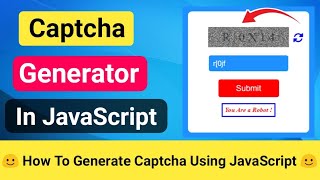 Captcha Generator In JavaScript | JavaScript Projects For Beginners | JavaScript Projects  [CODE 5X]