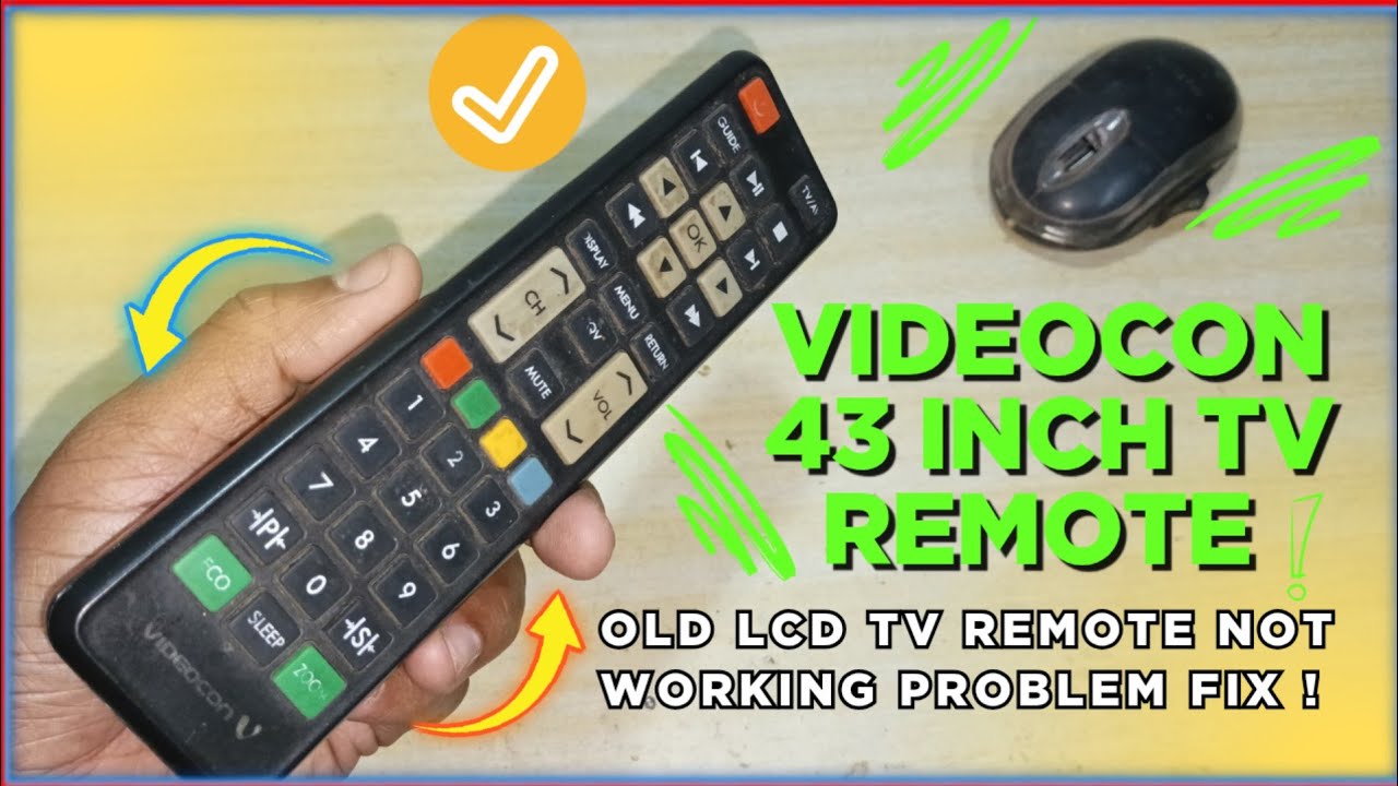 Led tv remote Repairing | How To Repair Tv Remote ✅ | Videocon 43 inch Led tv remote Not Working 