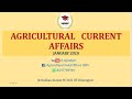 JANUARY  2020 Agricultural Current Affairs for NABARD, AFO, FCI by Roshan Kumar1