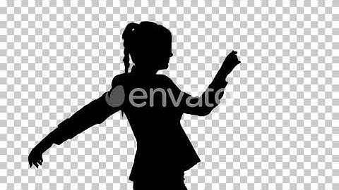 Silhouette Businesswoman Dancing, Alpha Channel | Stock Footage - Videohive