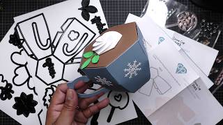 Diamond Press Hot Cocoa Mug Gift Box Dies & Stamps Review Tutorial! So Cool & Easy!