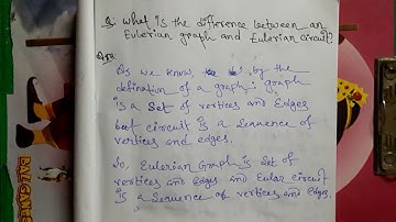 Euler Graph vs. Euler Circuit(Hindi) || Part-17 || MCS-212 || MCS-033