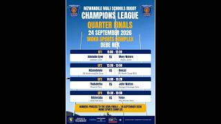 Mzwandile Mali Schools Rugby Champions League: Quarter Finals: Dilizintaba High vs Toise High
