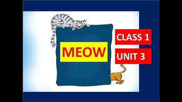 Class 1  English  Unit 3 Meow