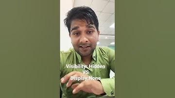 visibility hidden vs display none #html #css #question