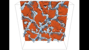 Temperature fluctuations - solar surface convection simulation
