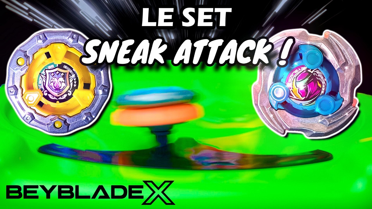 Beyblade X – Set De Combat Attaque Sournoise – Arène Beystadium, 2 Toupies UX Infinity, 2 Lanceurs – Dès 8 Ans – Takara Tomy