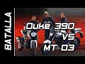 DUKE 390 VS MT-03 | BATALLA A MUERTE | #FULLGASS