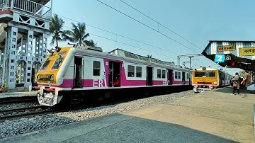 Perfect Time Train Crossing between Barddhaman - Howrah chord Local & Howrah - Chandanpur Local