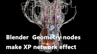 Blender 4.1 geometry nodes to make highly customizable network particle trail effect(X-particle)