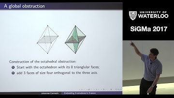 SiGMa 2017 Johannes Carmesin, Embedding 2-complexes in 3-space