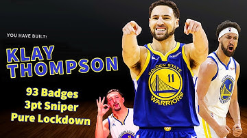 *BEST* Klay Thompson Build on NBA 2K22 Next Gen! Pure 3 & D Shooting Guard Build! 93 Badges!