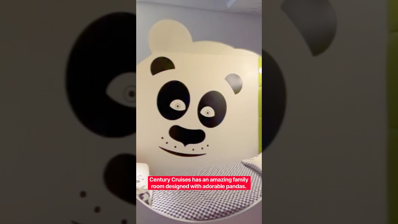 Century Cruises has an amazing family room with adorable pandas.