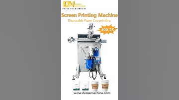 ✨ DEMA Sensor Servo Screen Printing Machine for Disposable Paper Cups
