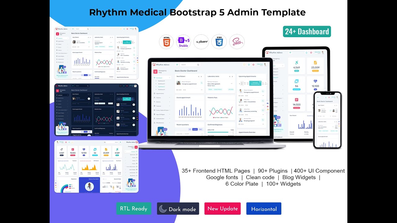 Admin Dashboard UI Kit With Dashboard Template – Rhythm - YouTube