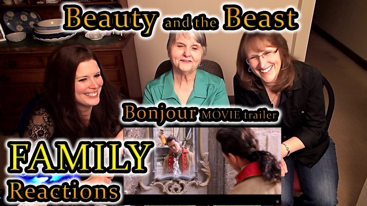 Beauty and the Beast BONJOUR FAMILY Reactions - YouTube