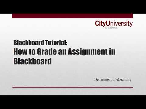 How to Grade an Assignment in Blackboard Grade Center