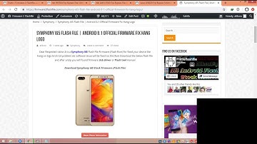 Symphony i65 Flash File Care Firmware 100% Tested hang logo frp