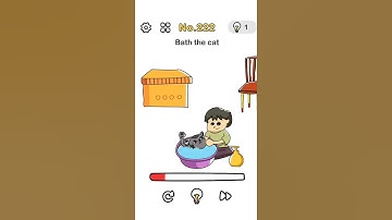 #Answetbrainoutlevel 222 bath the cat  Walkthrough brain out level 222