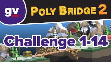 Poly Bridge 2 - Challenge 1-14 Land Brace - Walkthrough