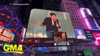 Jung Kook gives surprise performance in Times Square