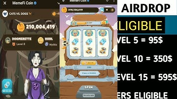 MEMEFI Airdrop ELIGIBLE  Hai Minimum Level ?| MEMEFI Claim Airdrop | MEMEFI CoinWithdraw in Bank