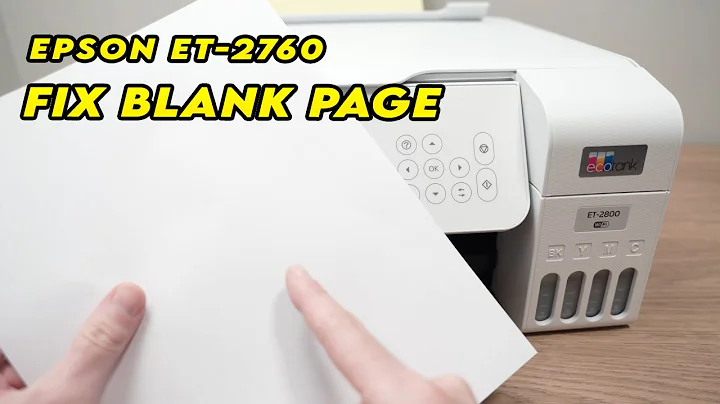 Fix Epson EcoTank ET-2760 Printing Blank Pages
