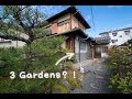 Japanese traditional house with parking lot and 3 gardens