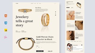 How to create a website using HTML, CSS && Sass  || Jewelry Store Landing Page