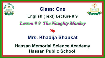 English (Text) Lecture # 9 for Class One