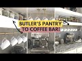 COFFEE BAR STATION AT HOME | Beverage Station | Floating Shelves DIY, Butler's Pantry Organization
