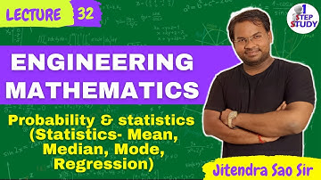 L 32 | Engineering Mathematics for GATE | Probability & Statistics (Statistics- Mean, Median, Mode)