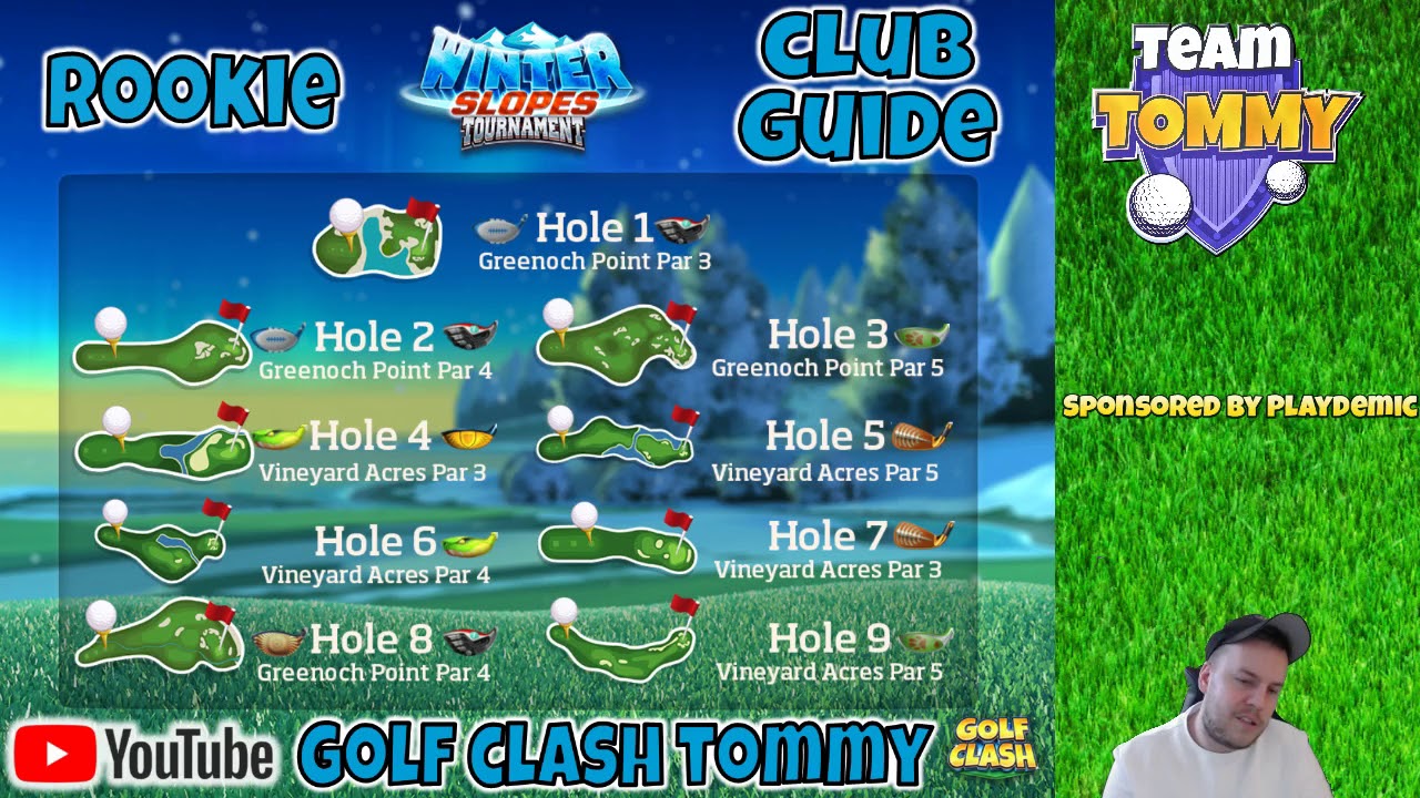 Golf Clash tips, Clubguide ALL DIVISIONS Winter Slopes Tournament! RookieProExpertMaster