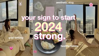 how to set goals you'll *actually* stick to 🌸 GET MOTIVATED! aesthetic vlog & healthy habits