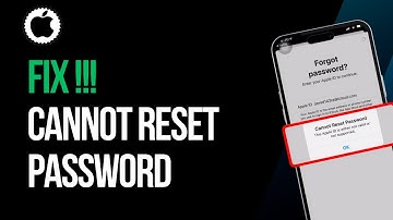 How to Fix Cannot Reset Password