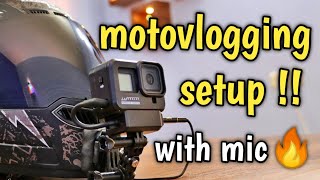 How to mount your GoPro/Action Camera on Helmet with Mic | Motovlogging Setup 🔥